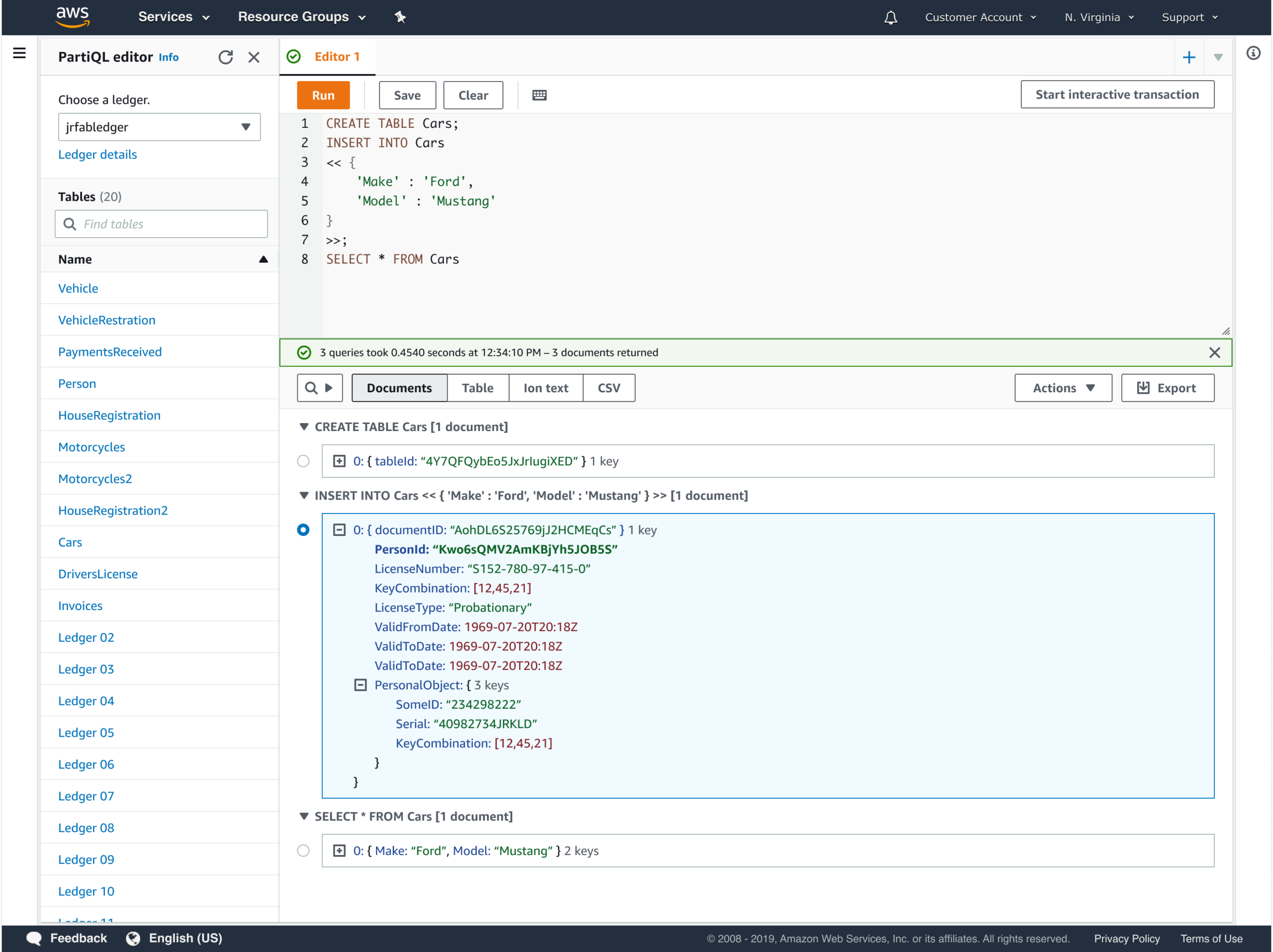 Multi Statement 2.1 Query successful