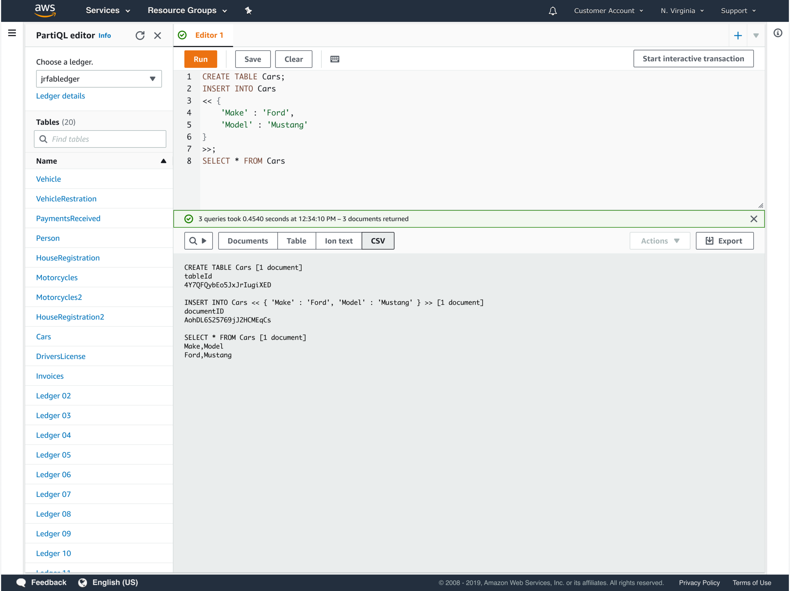 Multi Statement 5.1 CSV